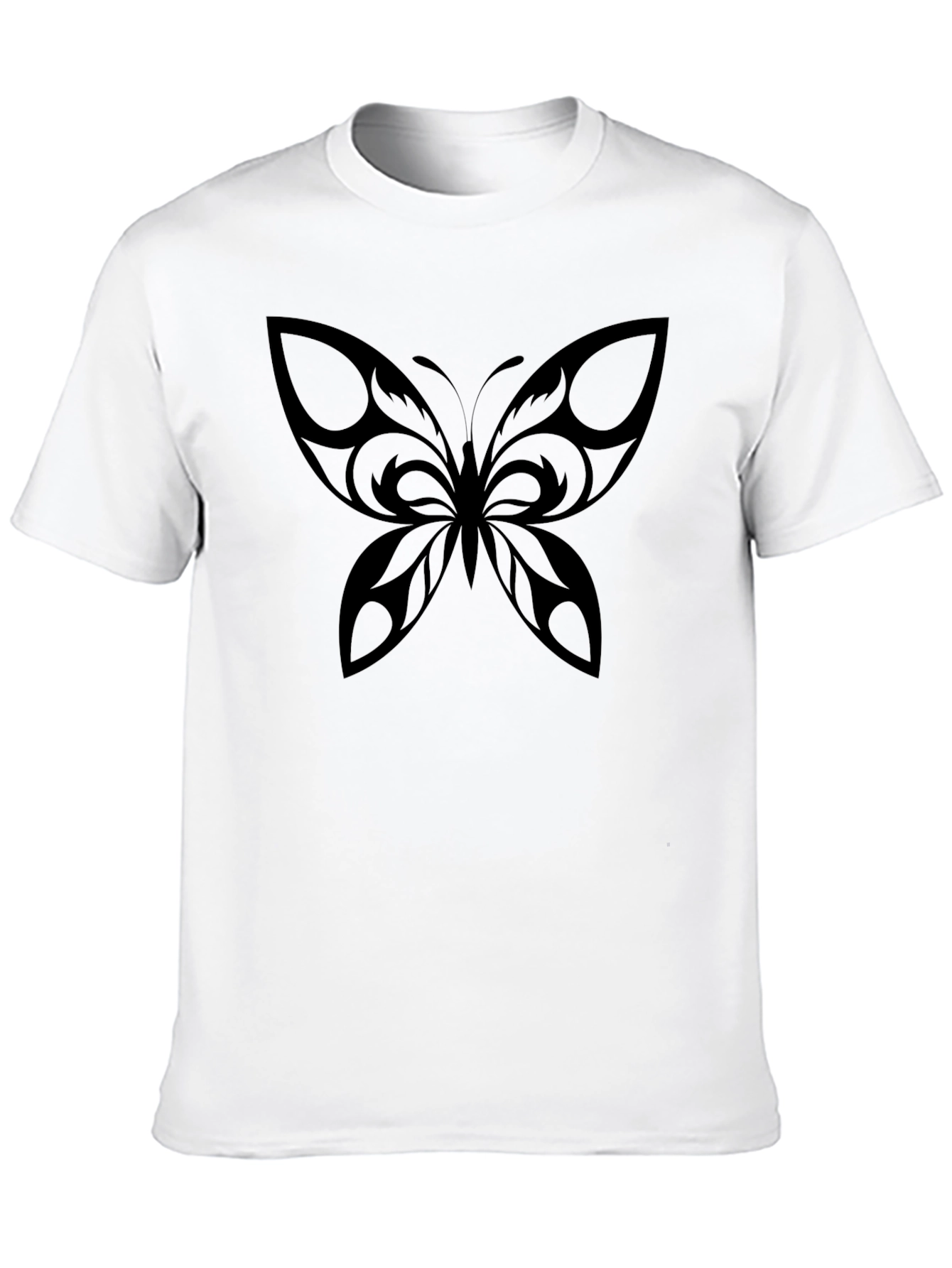 Black Butterfly Graphic Tee - Mens Casual T-Shirt