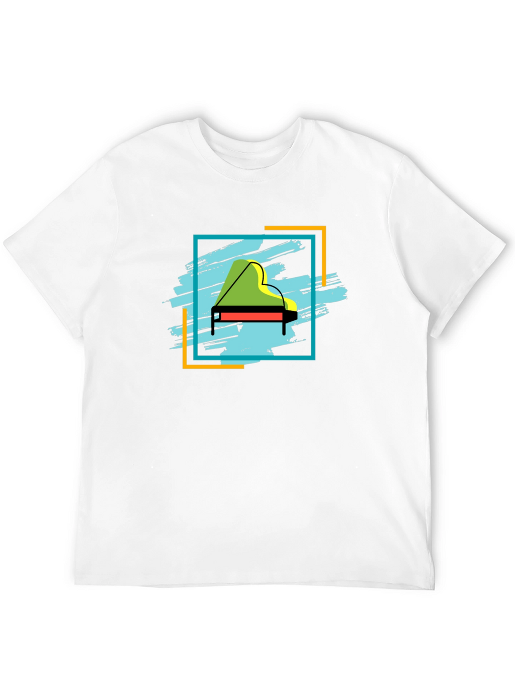 Piano Graphic Tee - Stylish Music Lover T-Shirt