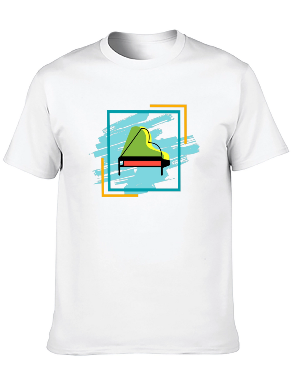 Piano Graphic Tee - Stylish Music Lover T-Shirt