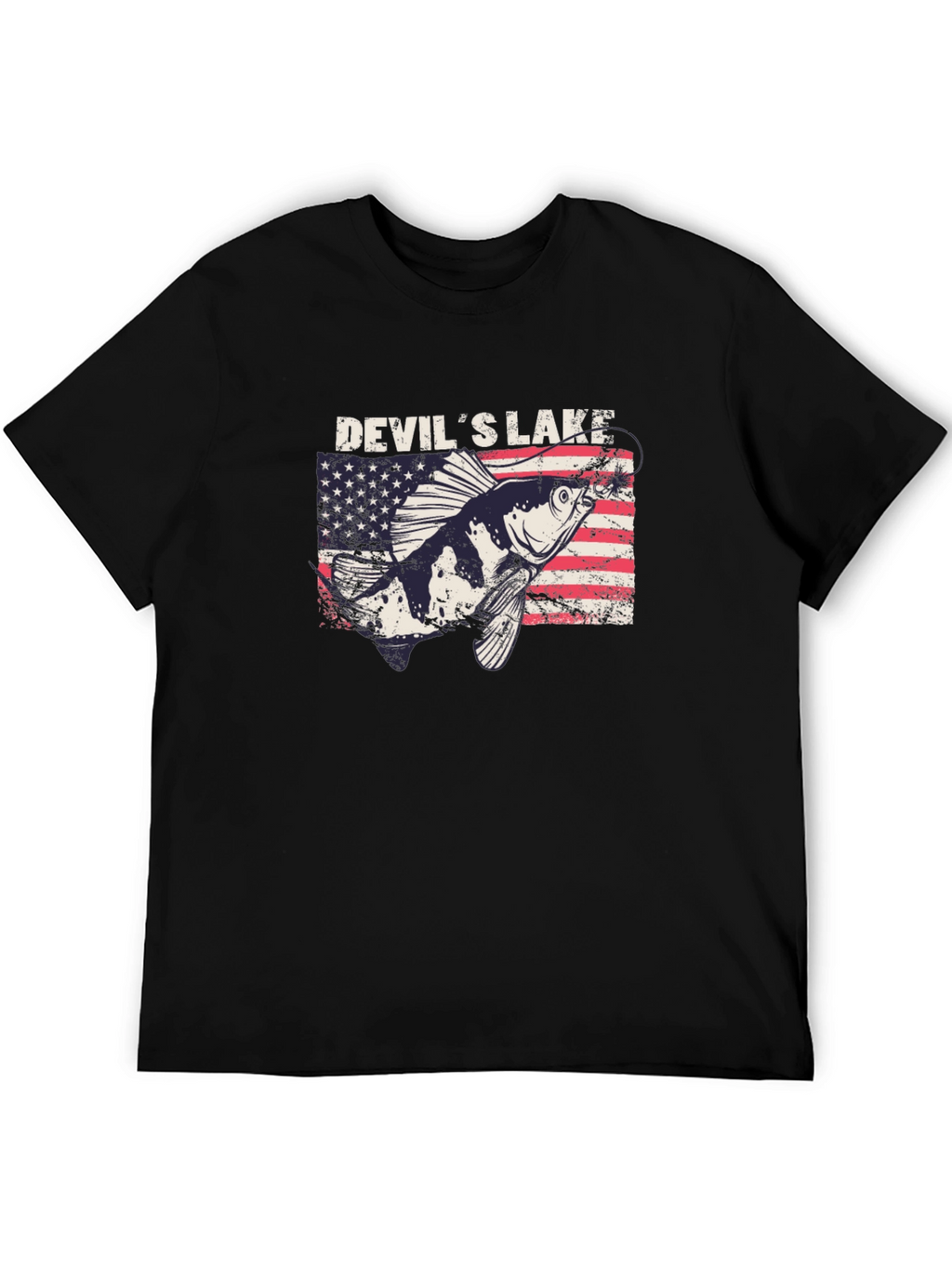 Devils Lake Fishing T-Shirt - Patriotic Angler Tee