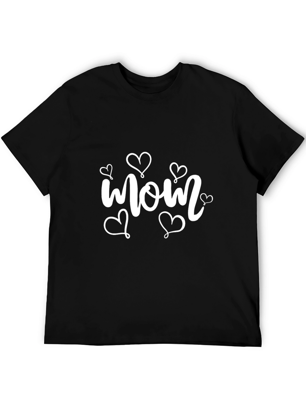 Mom Heart Graphic Tee - Stylish Black T-Shirt