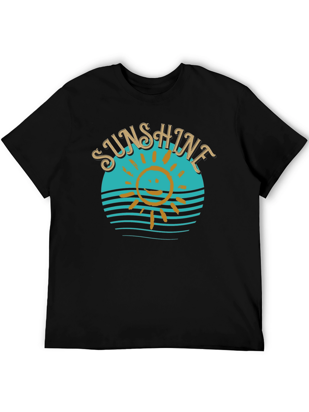 Sunshine Graphic T-Shirt Black Cotton Tee
