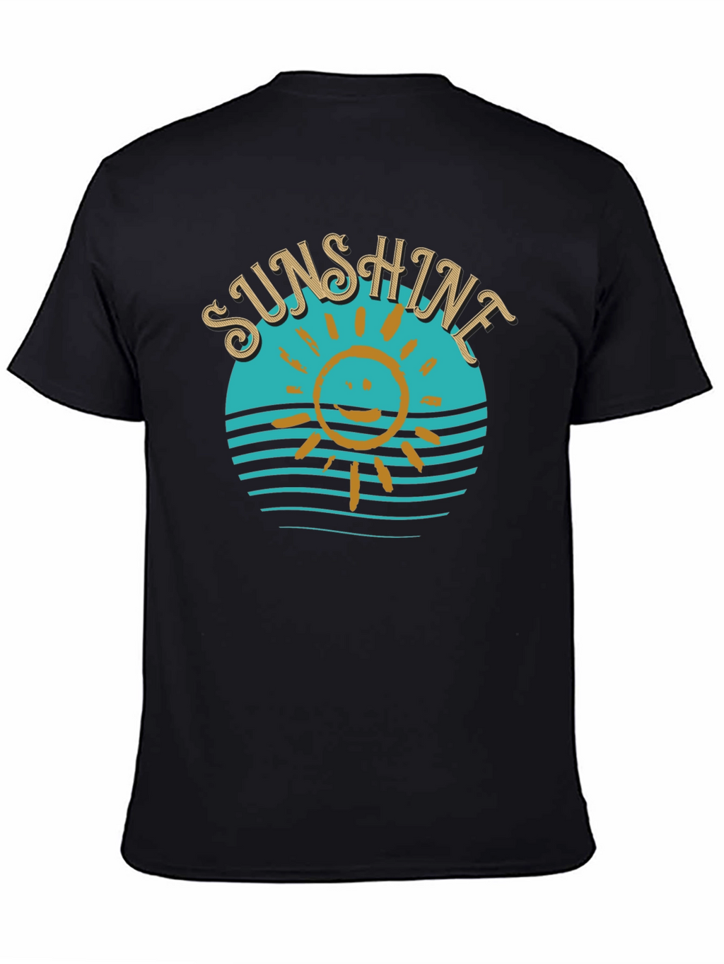 Sunshine Graphic T-Shirt Black Cotton Tee