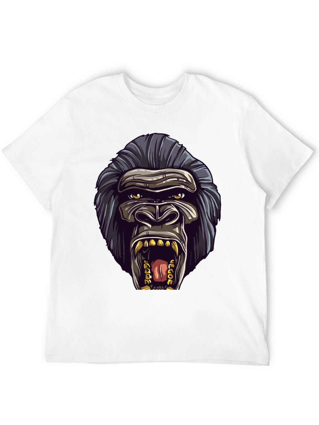 Gorilla Graphic Black T-Shirt - Bold Animal Design