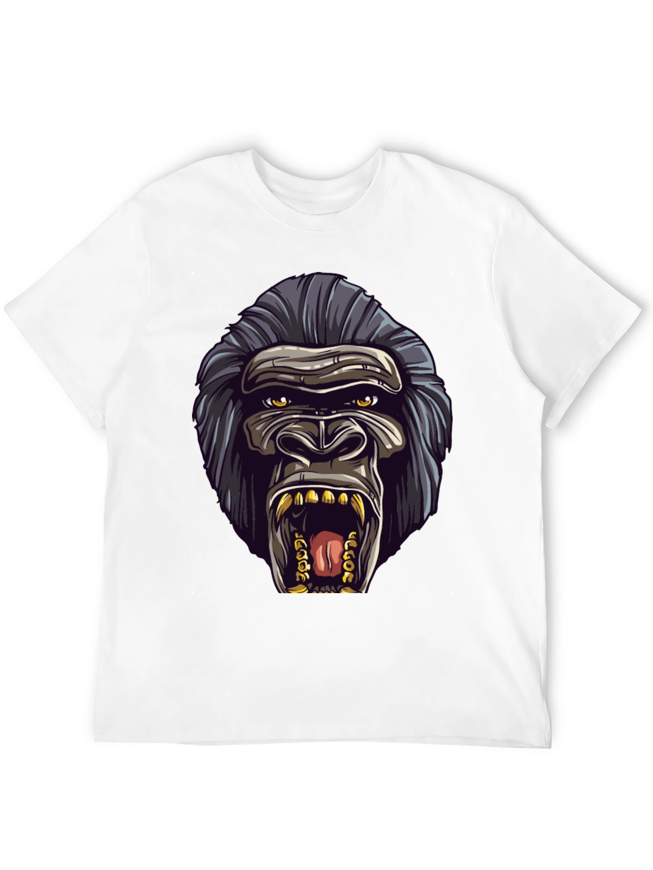 Gorilla Graphic Black T-Shirt - Bold Animal Design