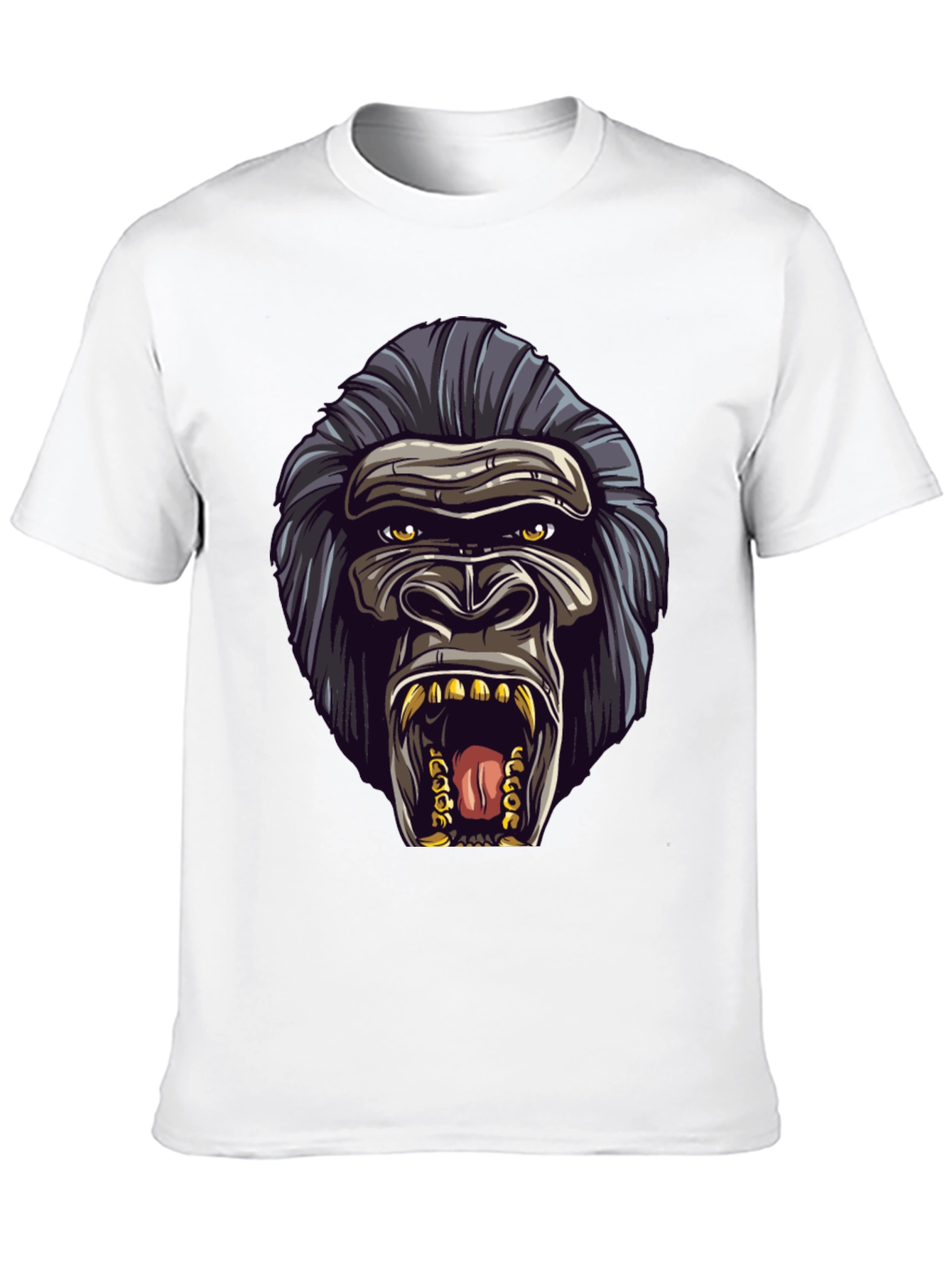 Gorilla Graphic Black T-Shirt - Bold Animal Design