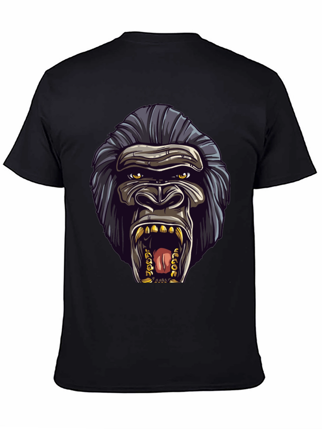 Gorilla Graphic Black T-Shirt - Bold Animal Design