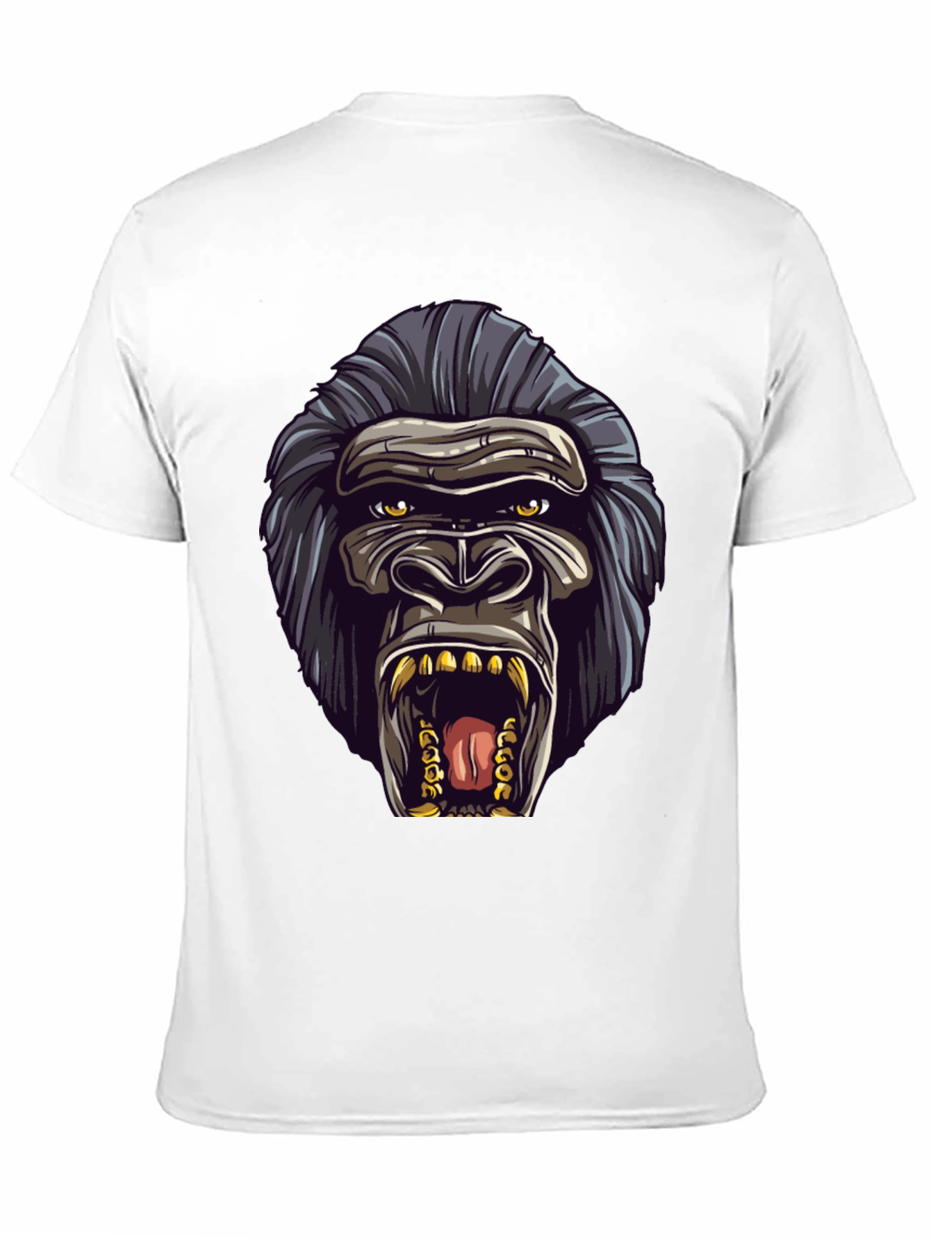 Gorilla Graphic Black T-Shirt - Bold Animal Design