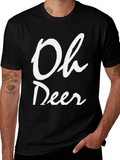 Oh Deer Black T-Shirt
