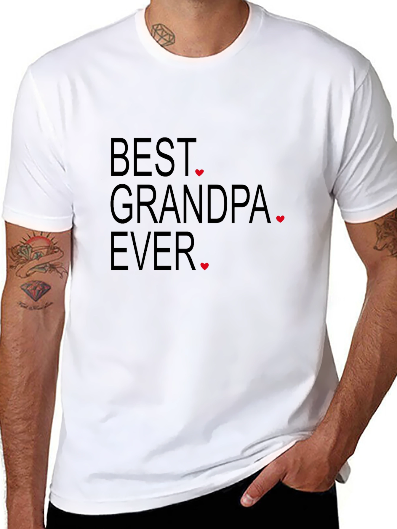 Best Grandpa Ever Black T-Shirt - Great Gift Idea!