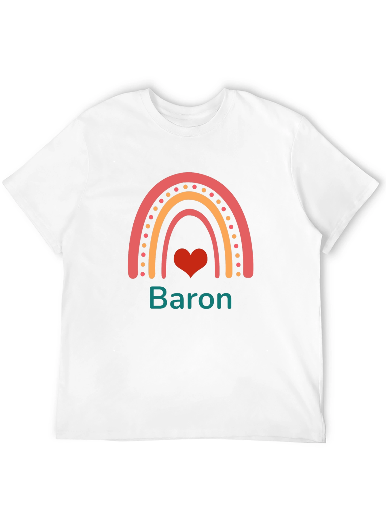 Baron Rainbow Heart Personalized T-Shirt