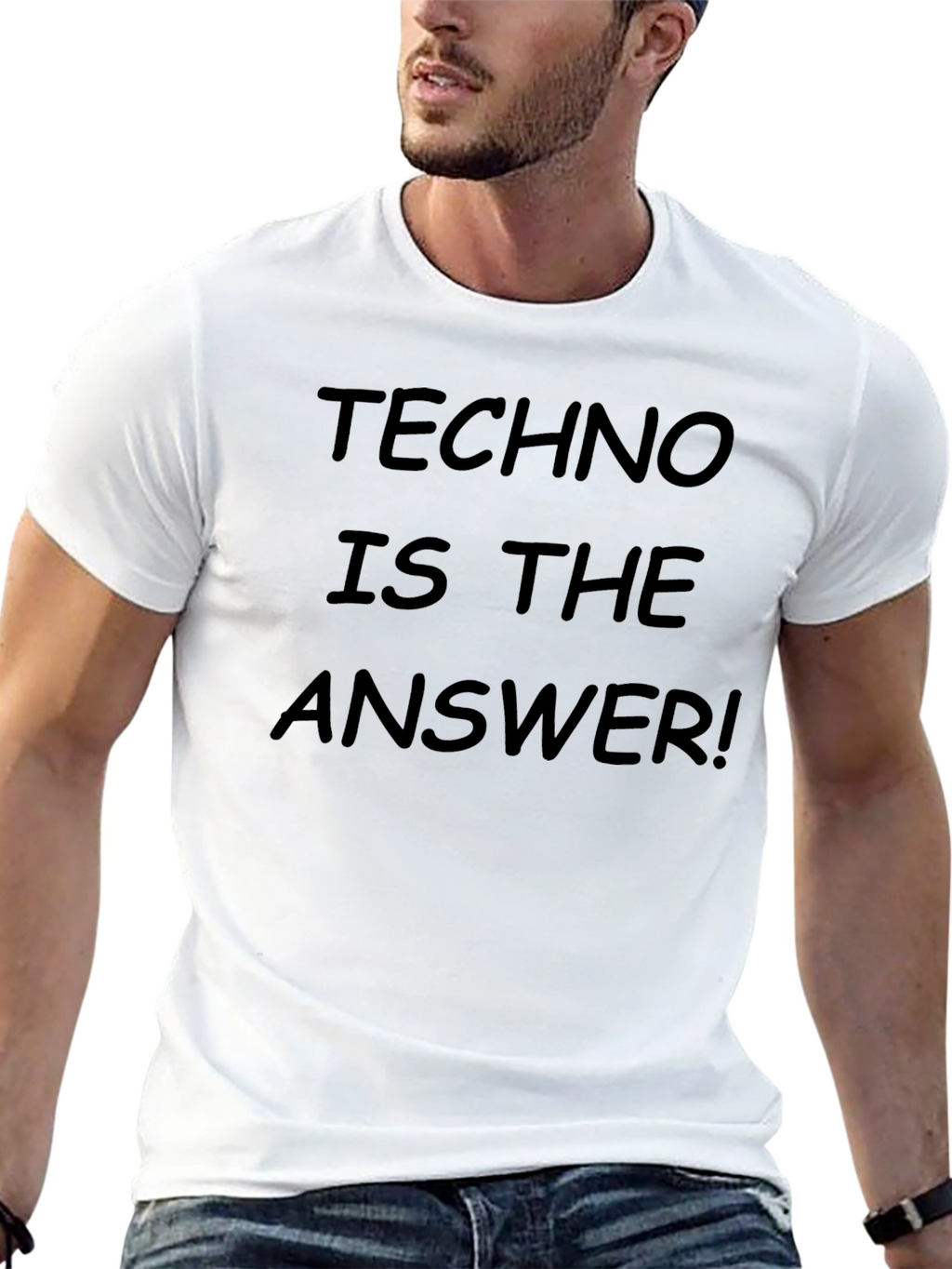 Techno is the Answer Black T-Shirt