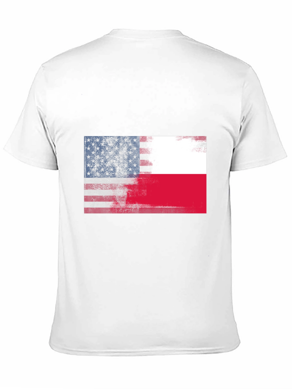 USA & Poland Flags Graphic T-Shirt