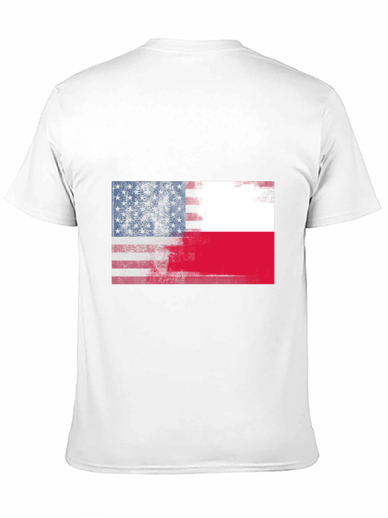 USA & Poland Flags Graphic T-Shirt