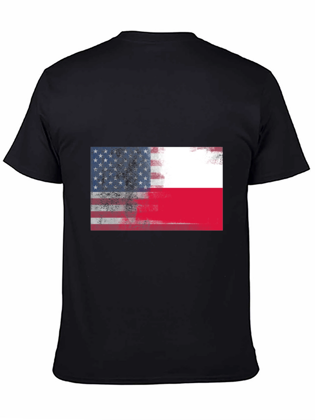 USA & Poland Flags Graphic T-Shirt
