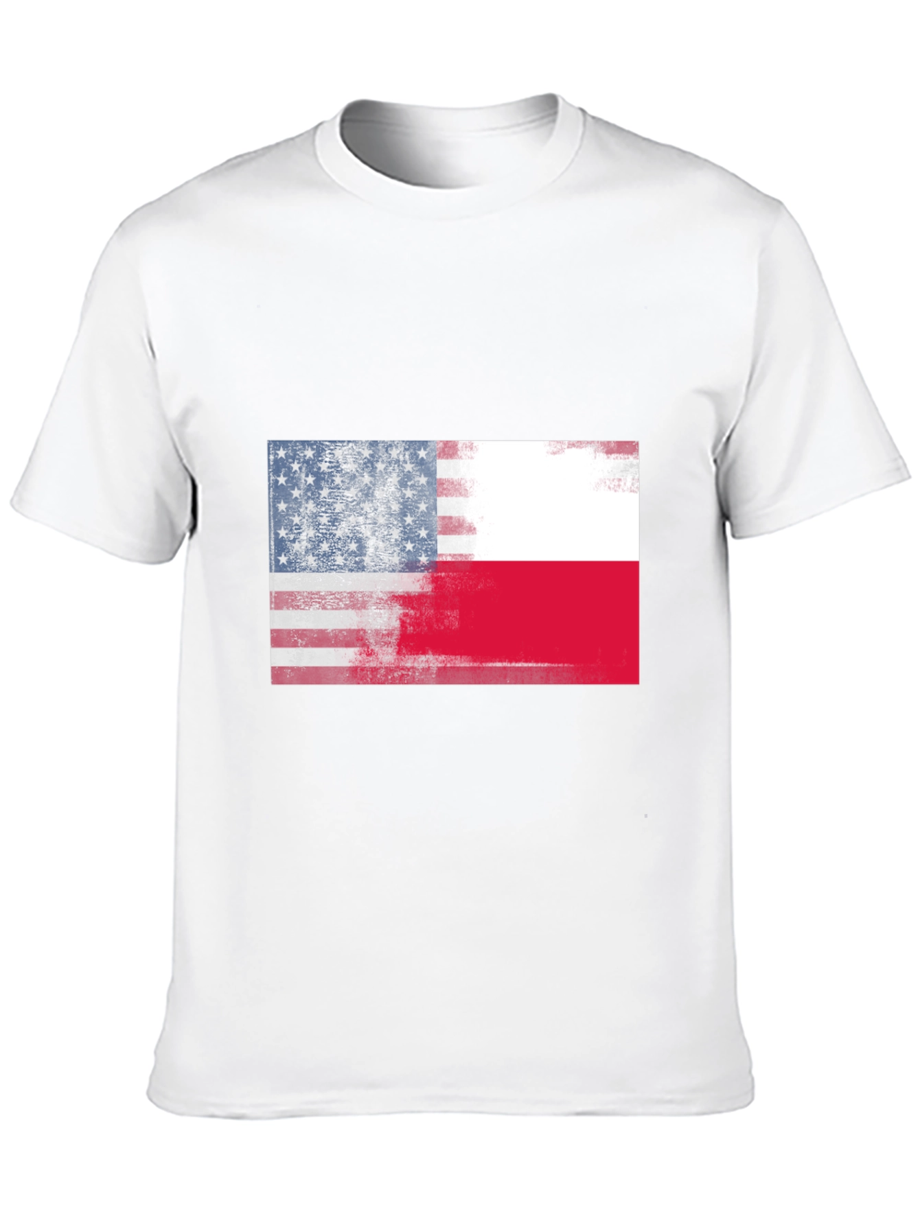 USA & Poland Flags Graphic T-Shirt