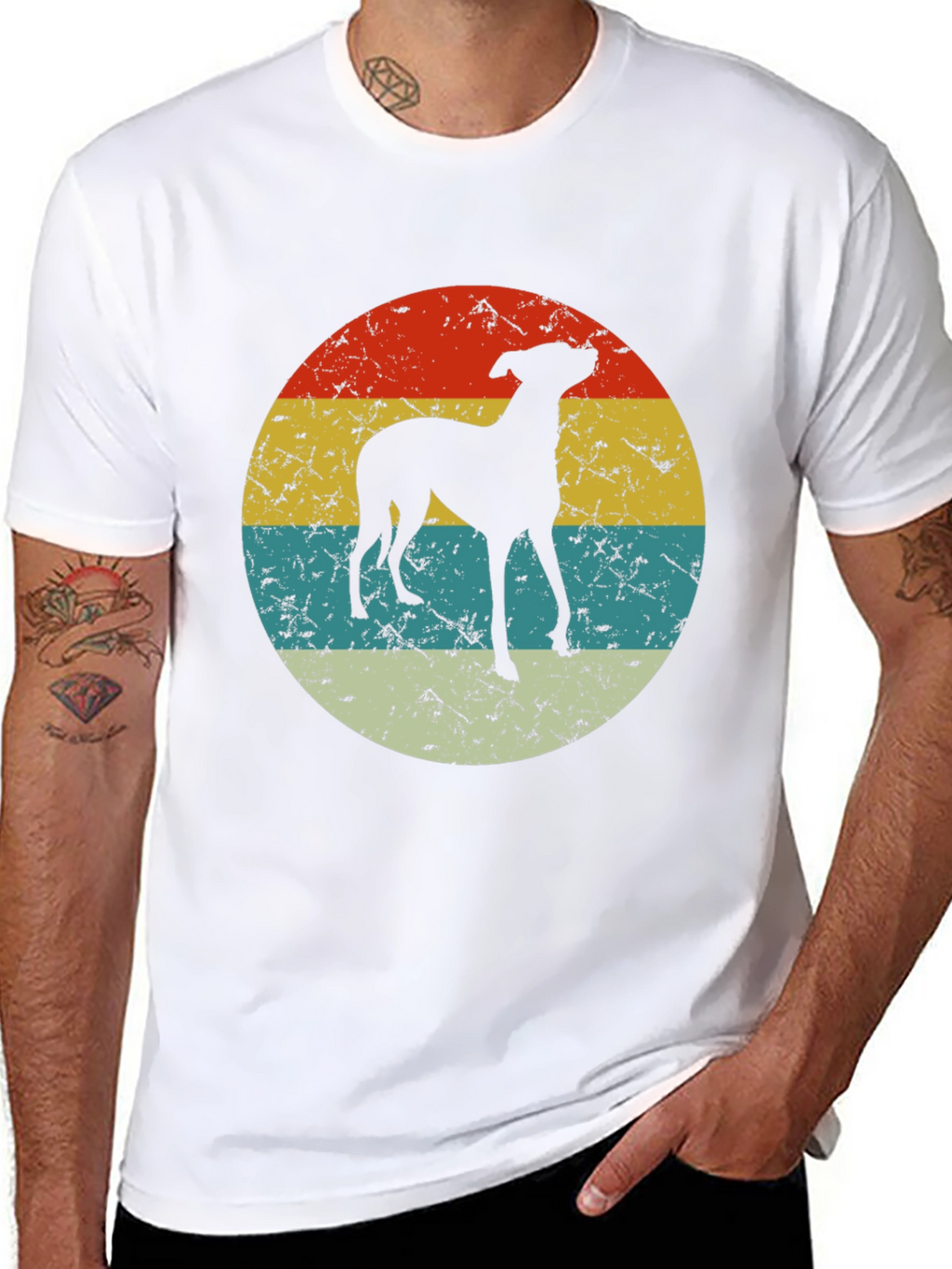 Retro Dog Silhouette Graphic Tee