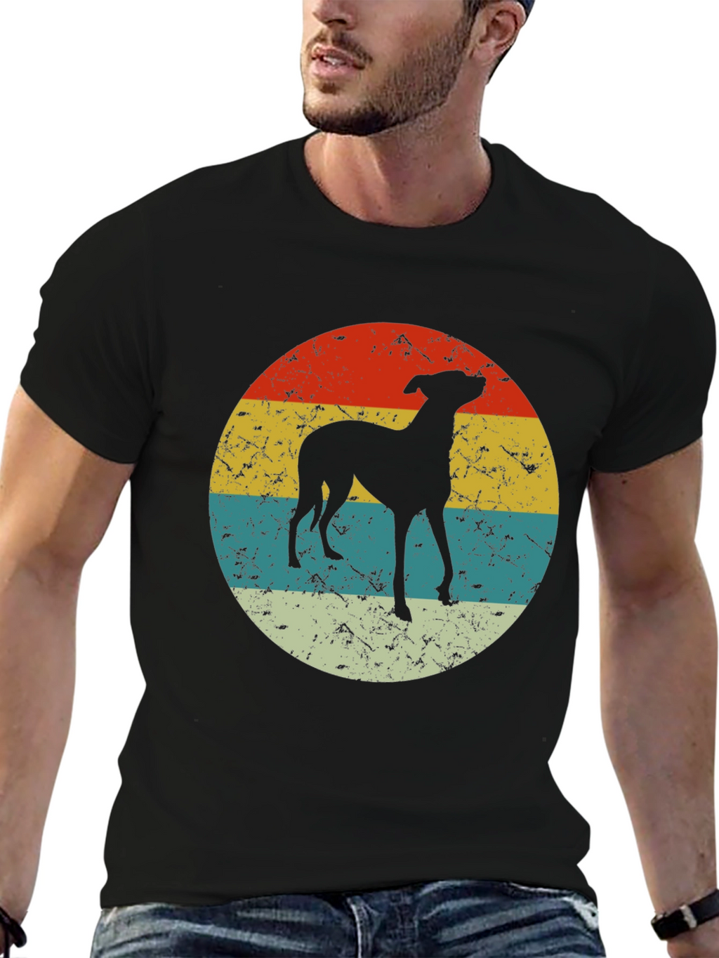 Retro Dog Silhouette Graphic Tee