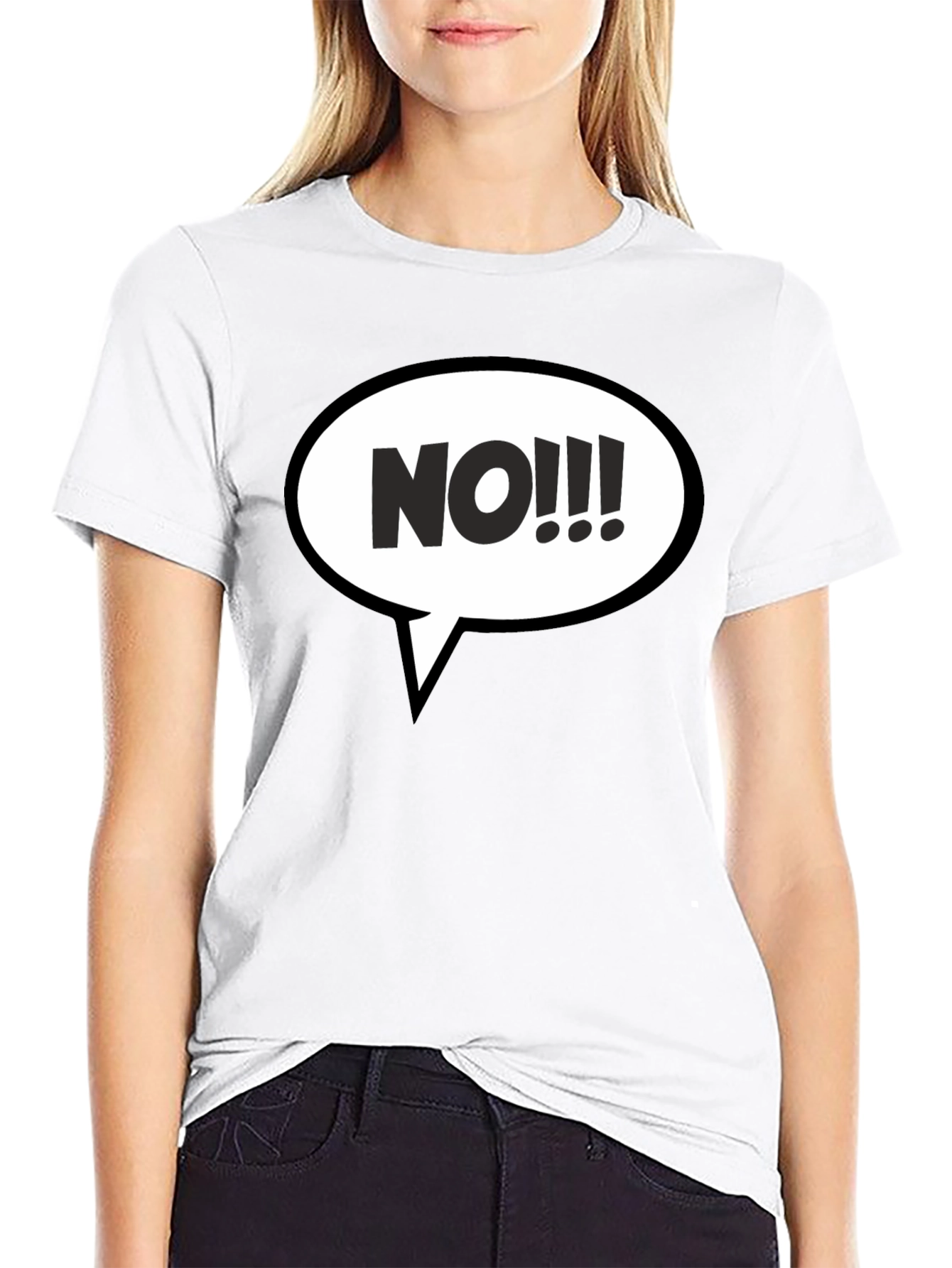 NO!!! Graphic T-Shirt - Black