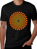 Geometric Dot Swirl T-Shirt - Eye-Catching Design