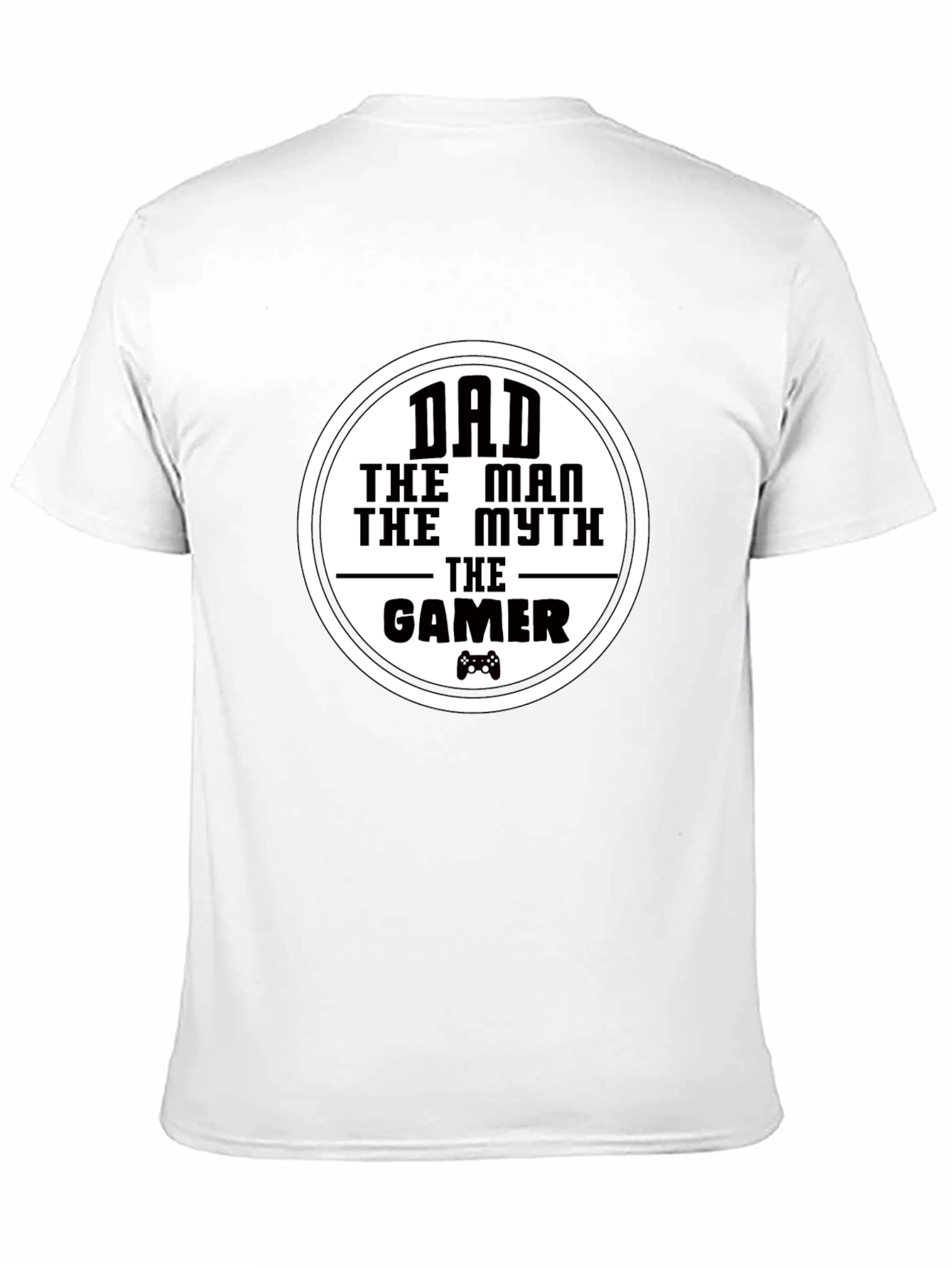 Dad The Man Myth Gamer - Black Graphic T-Shirt