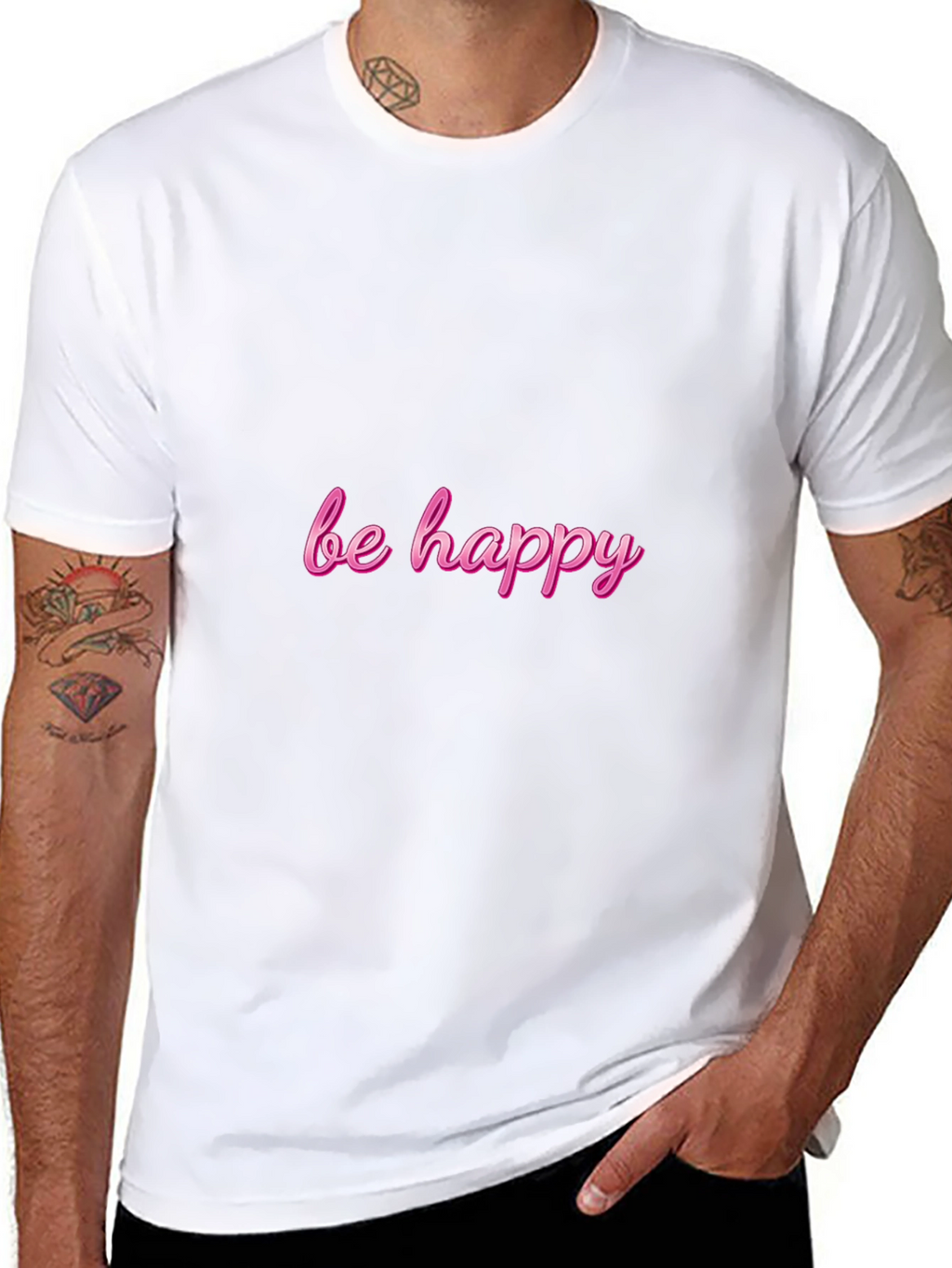 Be Happy Black T-Shirt - Menswear