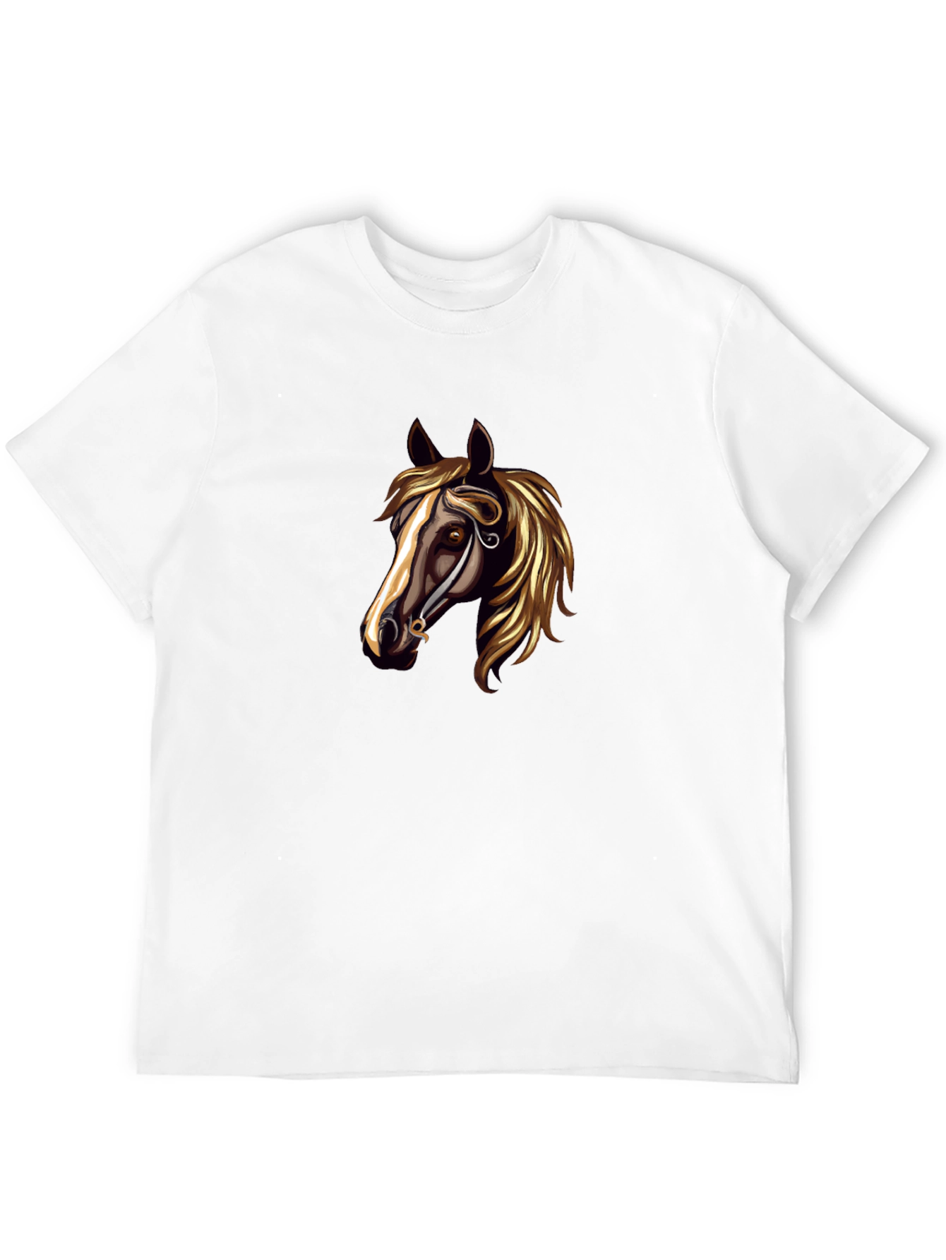 Horse Head Graphic Black T-Shirt