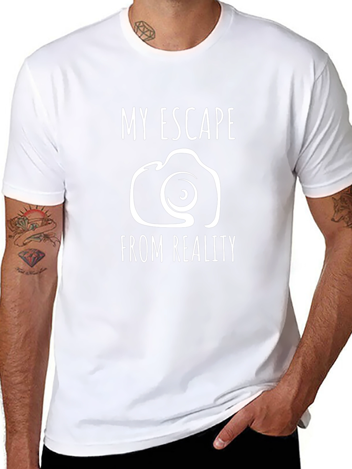 My Escape From Reality Camera Graphic Tee - Black