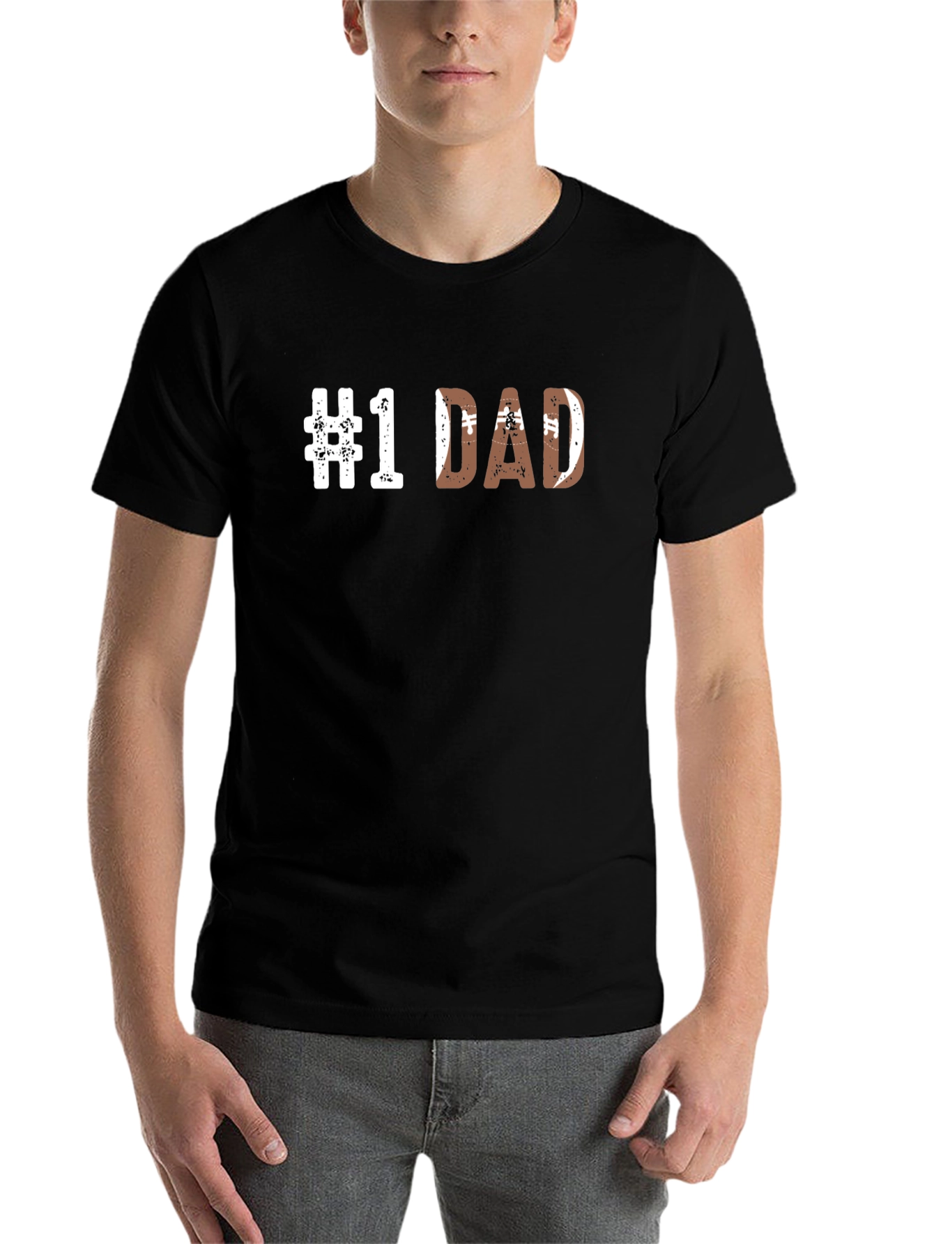 #1 Dad Football Graphic Tee - Fathers Day Gift