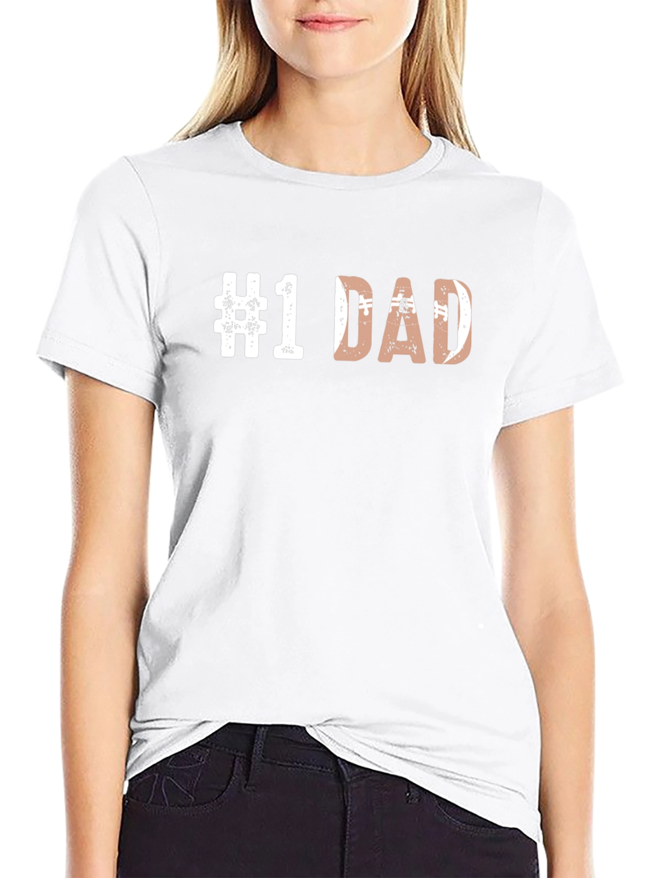 #1 Dad Football Graphic Tee - Fathers Day Gift