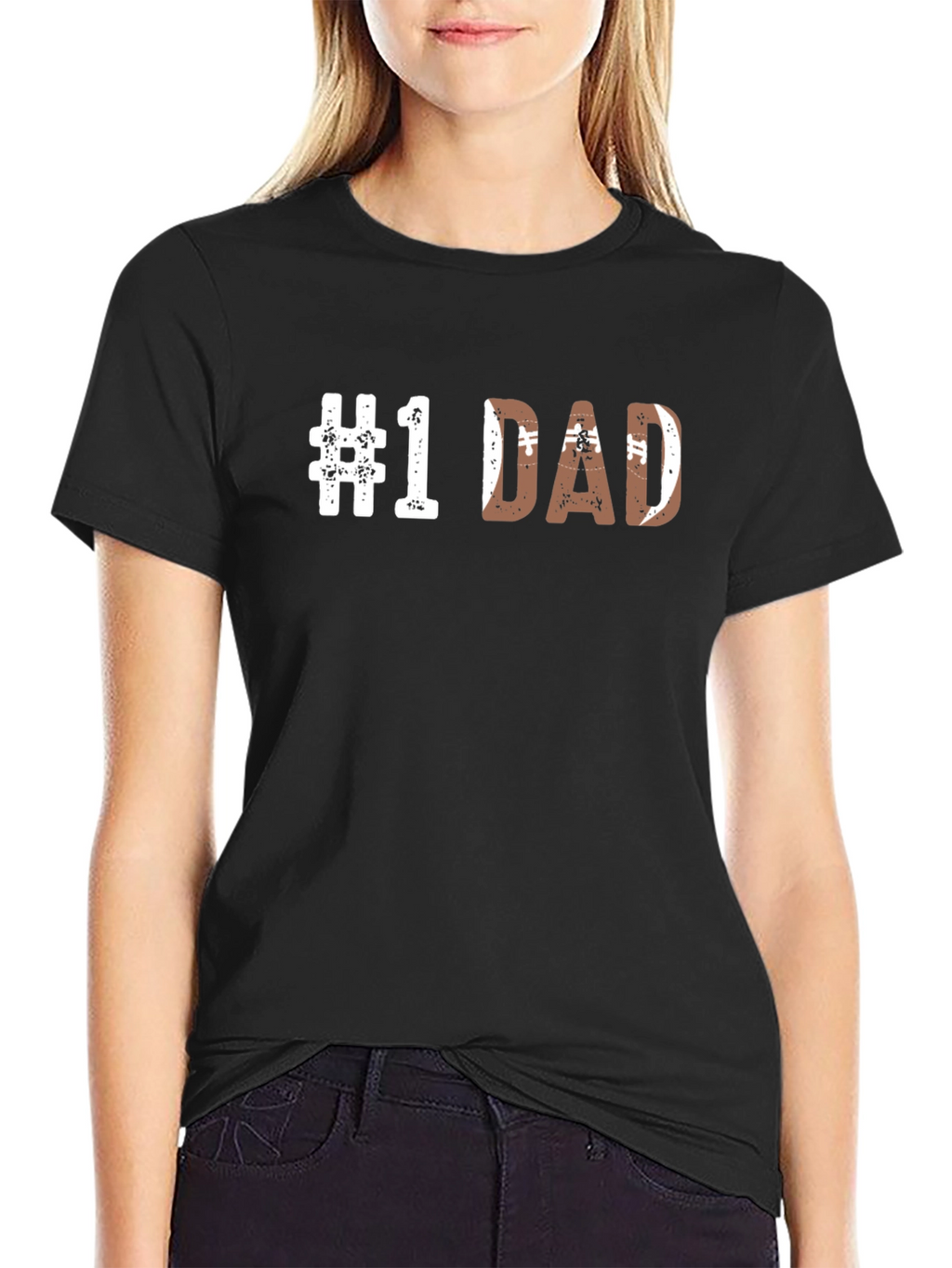 #1 Dad Football Graphic Tee - Fathers Day Gift