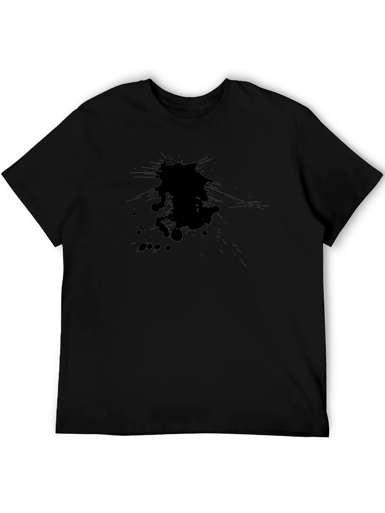 Mens Black Tee with Abstract Graphic Design