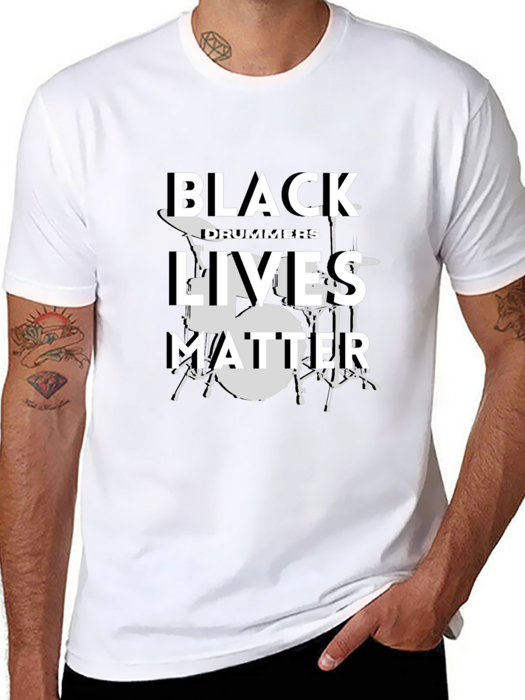 Black Drummers Lives Matter Graphic Tee