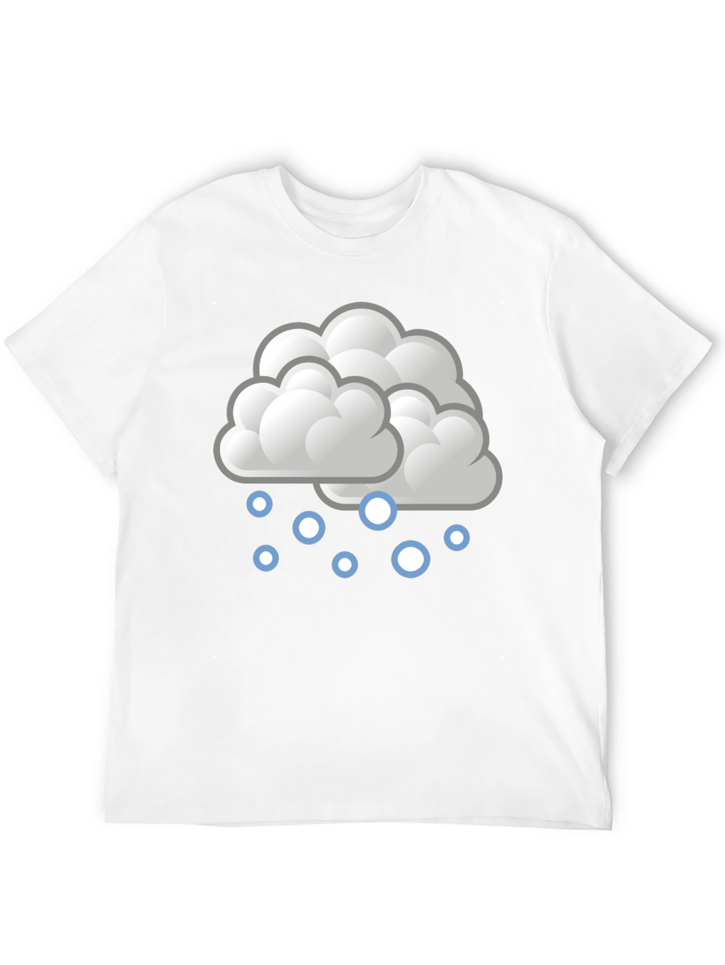 Snow Cloud Graphic Tee - Soft Black Cotton T-Shirt