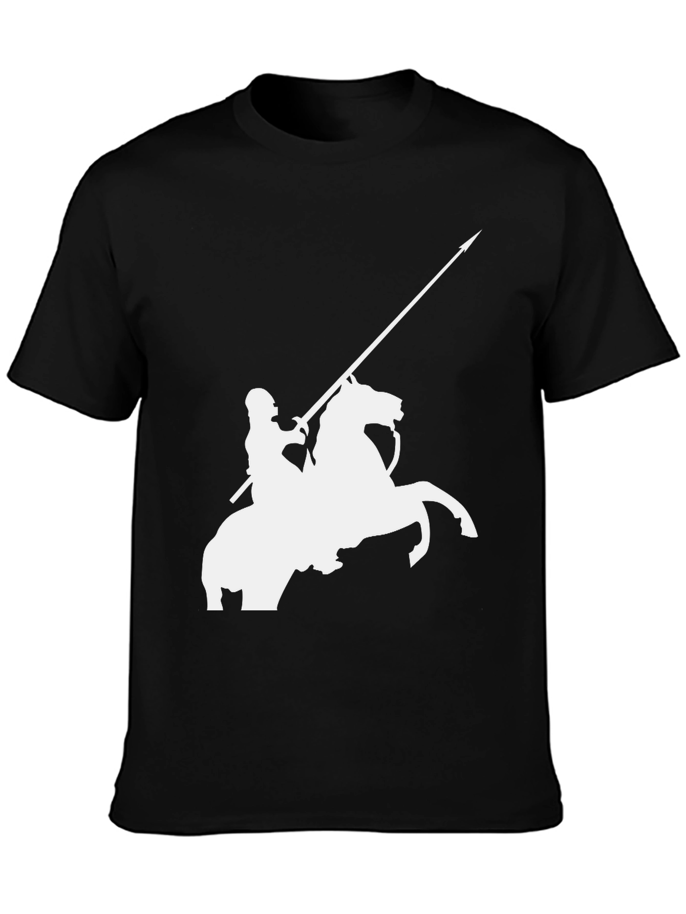Knight on Horseback Black Tee