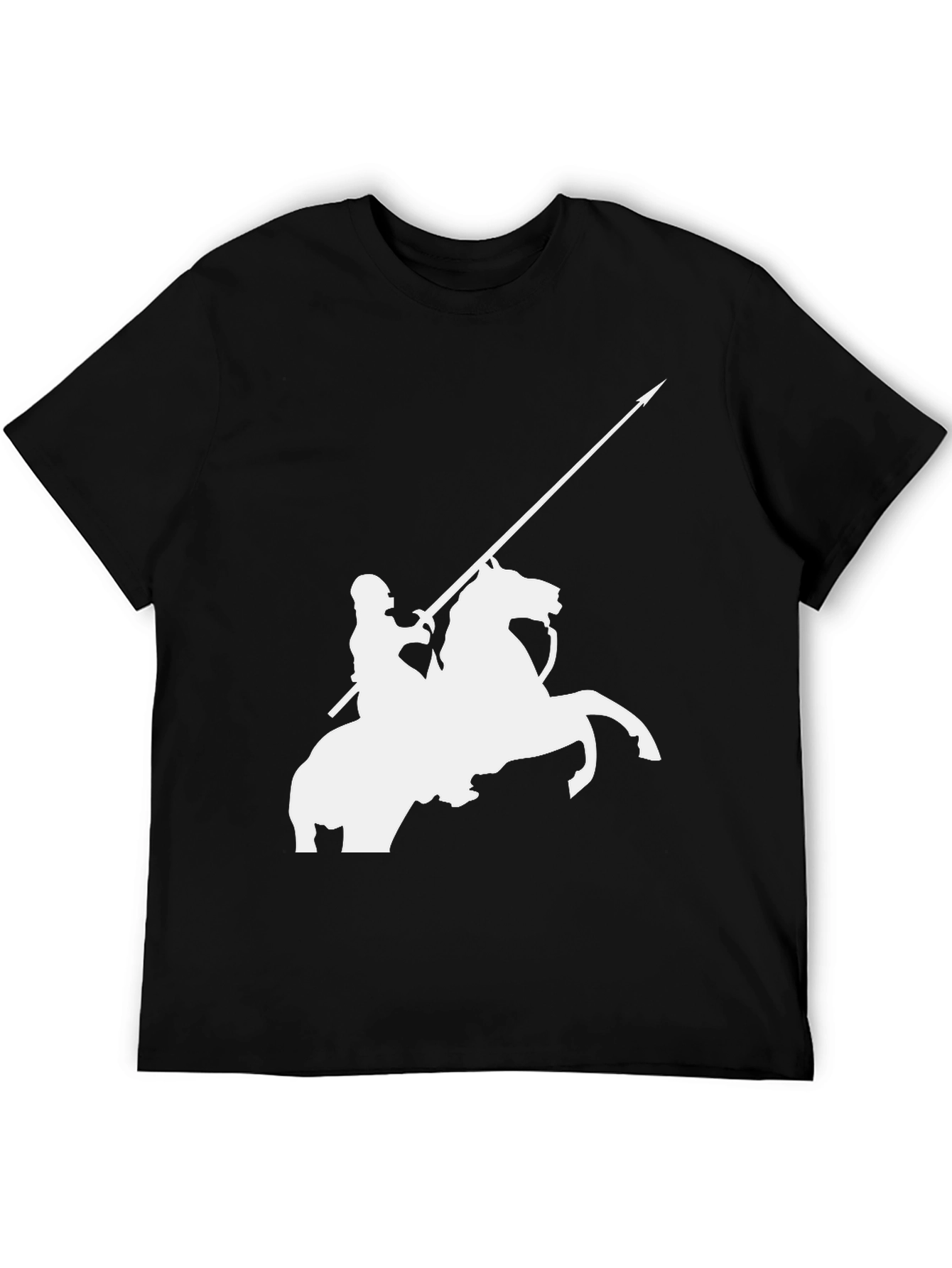 Knight on Horseback Black Tee