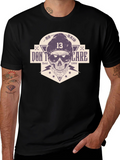 Skull Graphic Tee - No Hair Dont Care T-Shirt