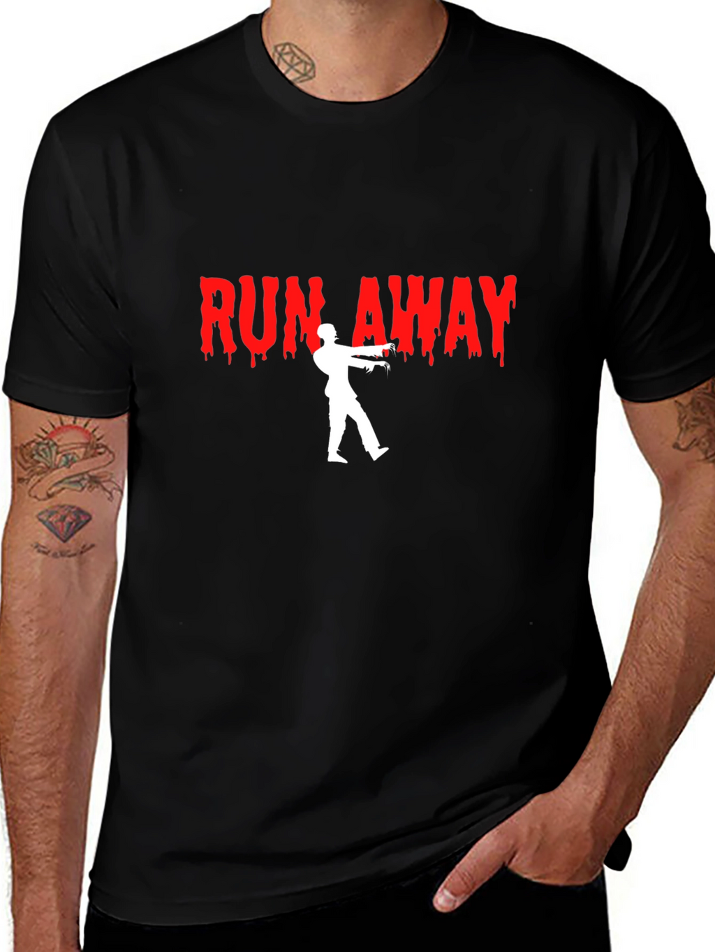 Run Away Zombie Graphic T-Shirt