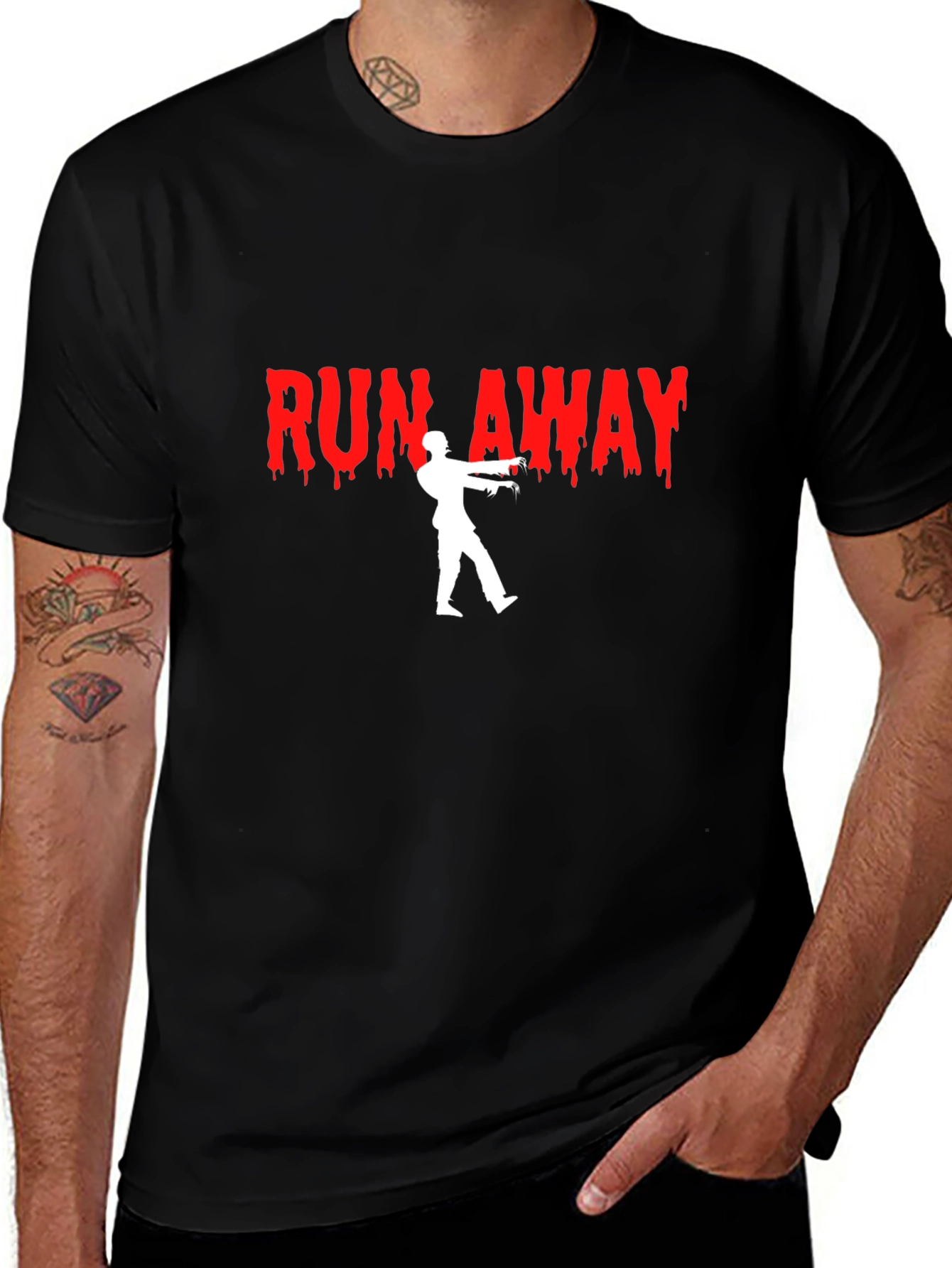 Run Away Zombie Graphic T-Shirt
