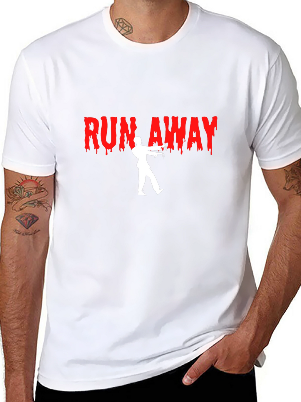 Run Away Zombie Graphic T-Shirt