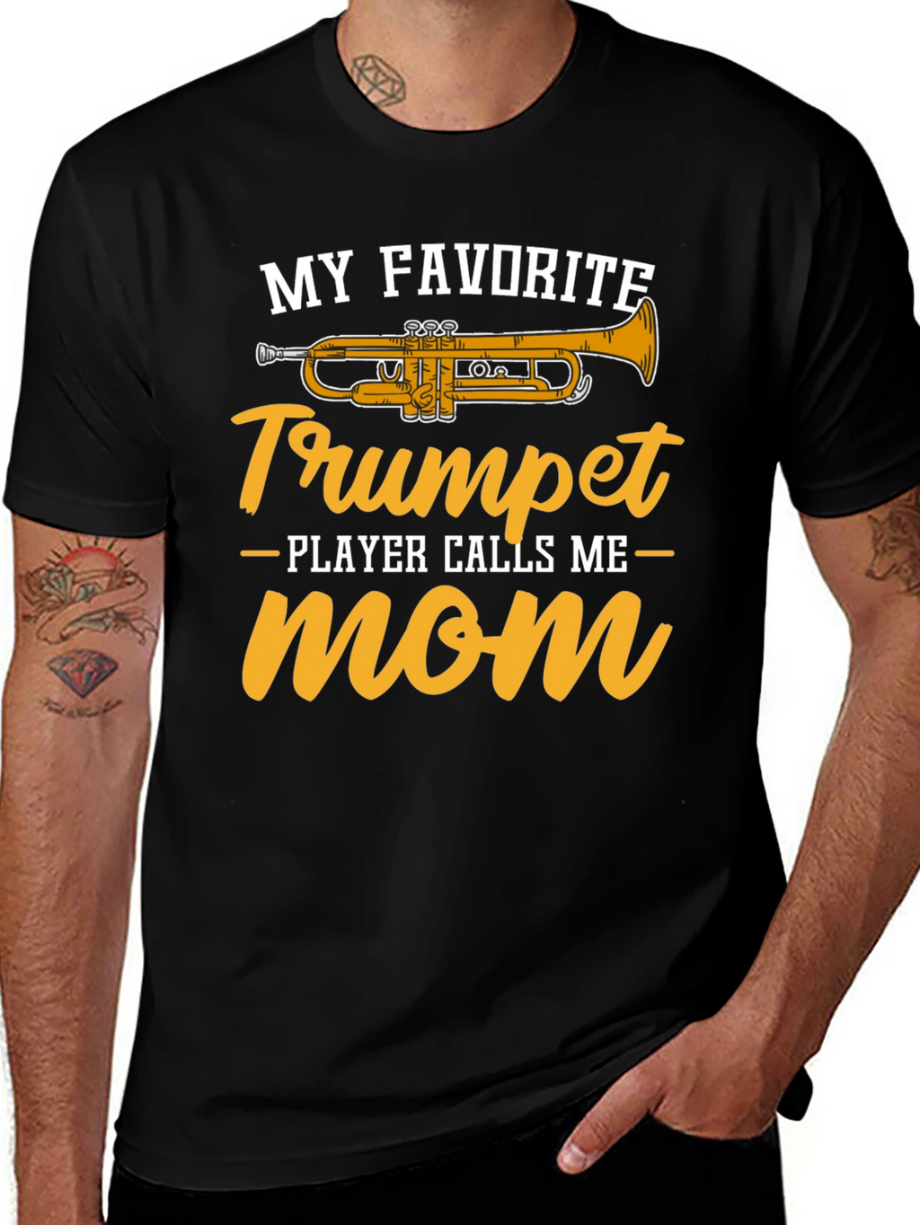 Trumpet Player Mom Graphic T-Shirt