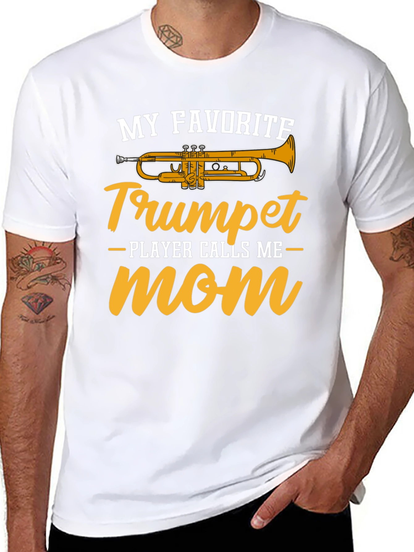 Trumpet Player Mom Graphic T-Shirt
