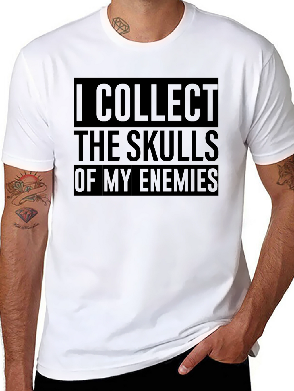 I Collect Skulls of My Enemies Black T-Shirt