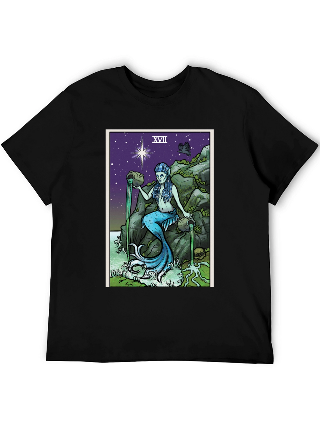 The Star Tarot Card T-Shirt - Mermaid Design