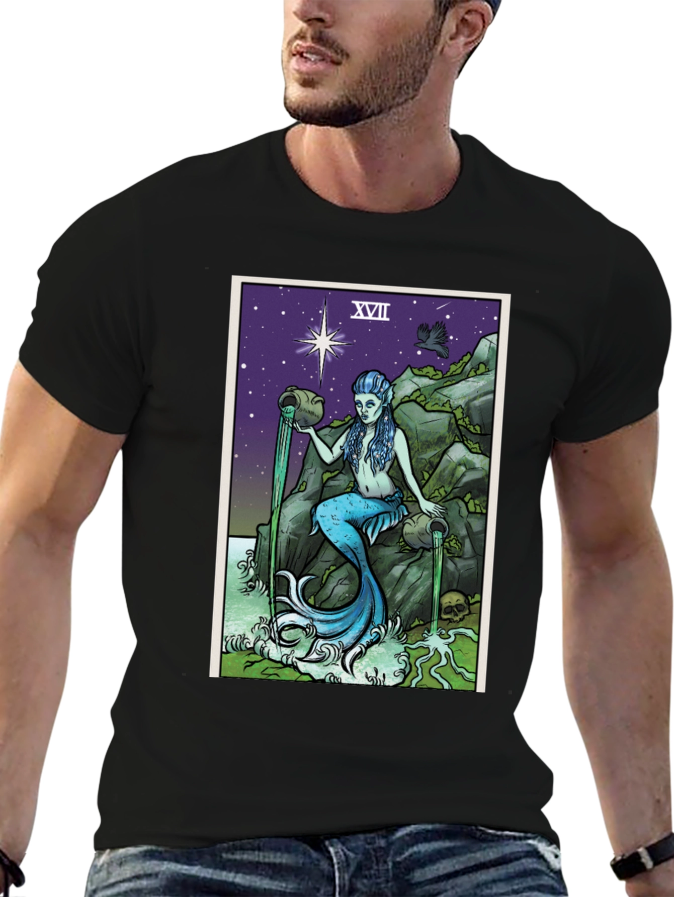 The Star Tarot Card T-Shirt - Mermaid Design