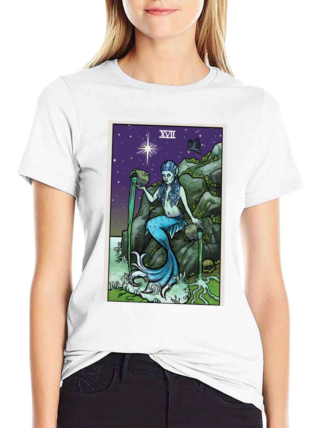 The Star Tarot Card T-Shirt - Mermaid Design