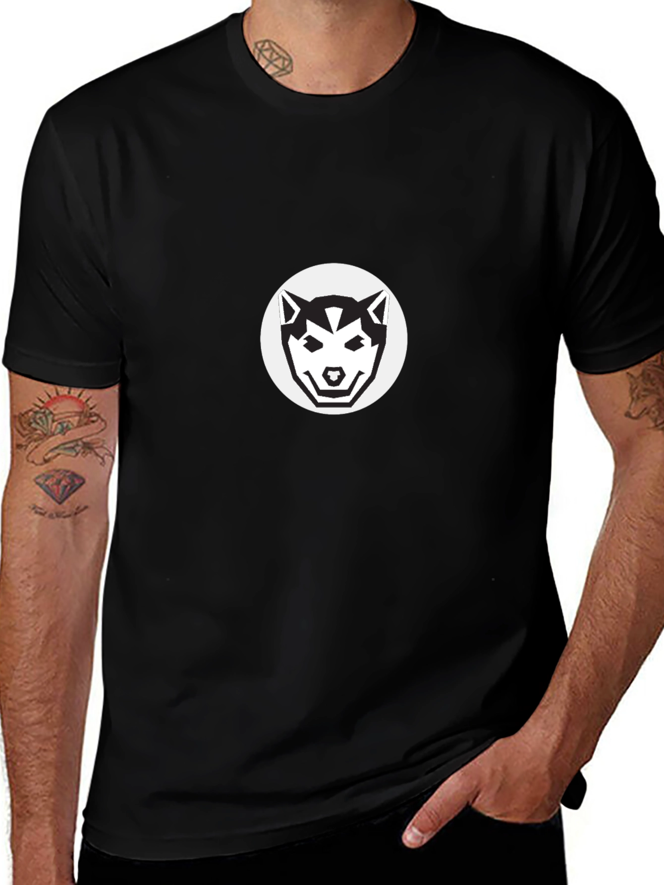 Black Husky Graphic Tee - Modern Dog Lovers Style