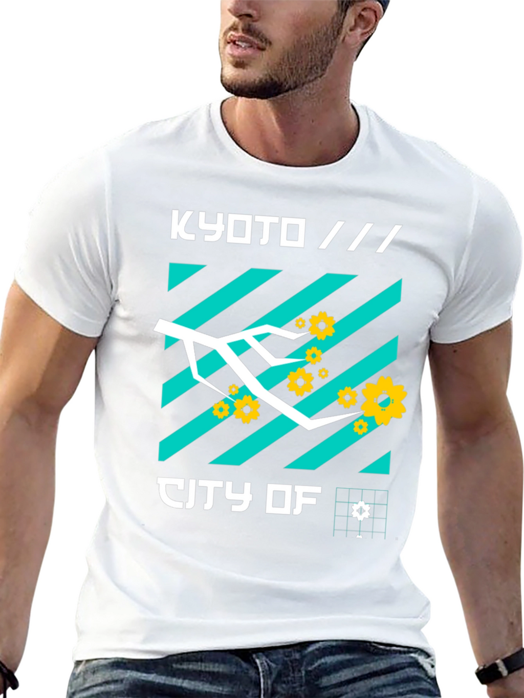 Kyoto City of Graphic Tee Modern Japan Streetwear Shirt