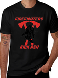 Firefighters Kick Ash T-Shirt - Black