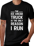 Ice Cream Truck Reason I Run Black T-Shirt